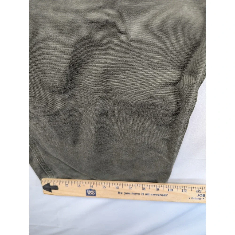 Carhartt Mens‎ Loose Fit Carpenter Pants Olive Gray Duck Canvas 38x30 Workwear